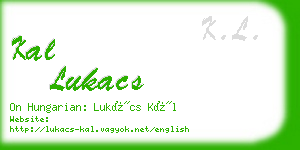 kal lukacs business card